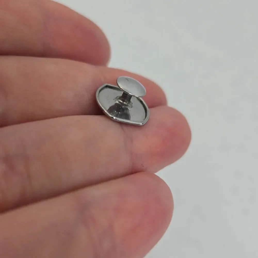 Vintage Swank 10 Cent Chrome Studs Salesman's Sample Items Rare Only 1‎ cufflink